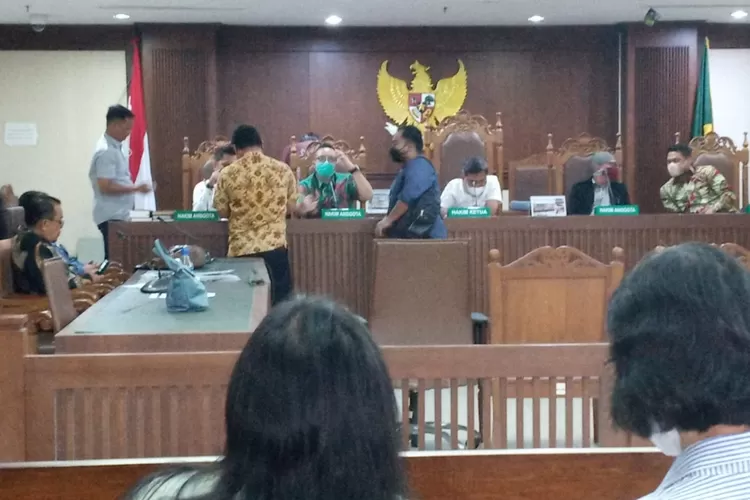 Persidangan perkara Penundaan Kewajiban Pembayaran Utang (PKPU) PT Asa Inti Utama (AIU) di Pengadilan Niaga di Pengadilan Negeri Jakarta Pusat. (Sadono)