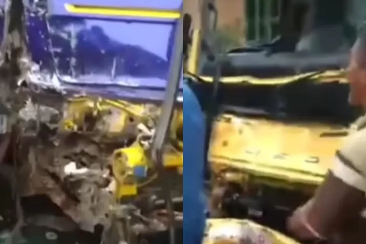 Kecelakaan di Pemalang Melibatkan Truk vs Mobil Elf hingga Ringsek Parah, Korban Dilarikan ke RS (Instagram @pemalang.update/kolase ayosemarang.com)