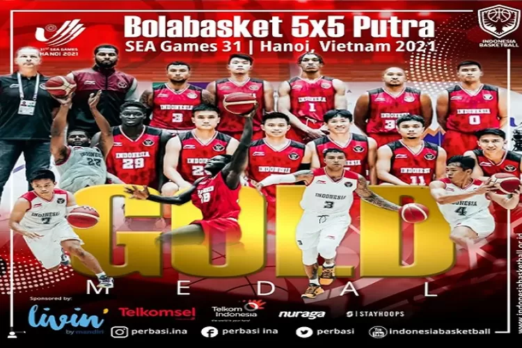 Team Basket Putra Indonesia berhasil meraih medali emas di ajang SEA Games ke-31 ( Instagram/@perbasi.ina)