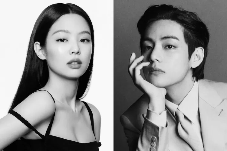 Kolase potret Jennie BLACKPINK dan V BTS (Instagram)