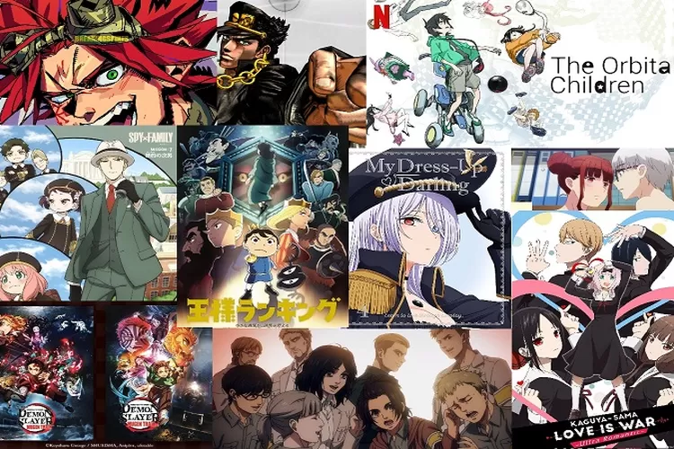 Foto 10 Anime terbaik untuk ditonton di 2022 (Kolase / Twitter)
