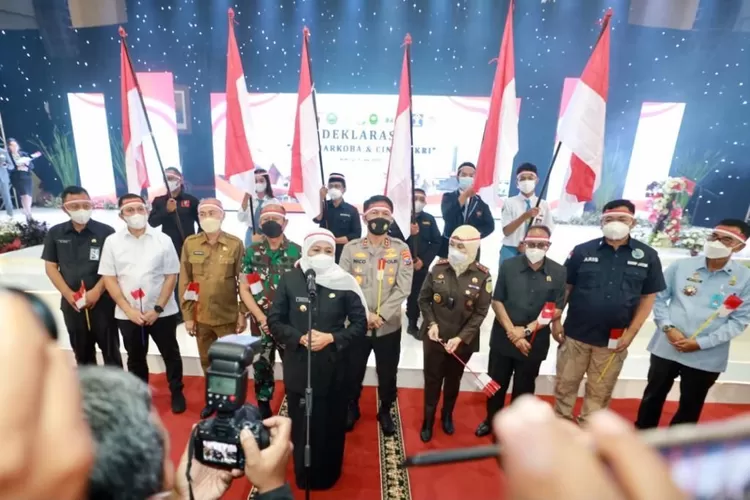 Deklarasi Anti Narkoba dan Cinta NKRI di Universitas Negeri Malang, dihadiri Forkopimda Jatim (Humas Polda Jatim)