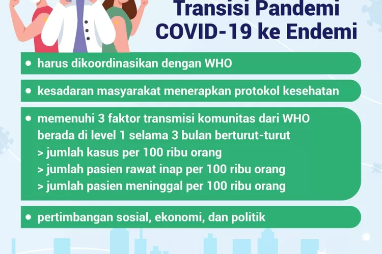 pertimbangan sebelum memasuki masa endemi. (laman covid19.go.id)