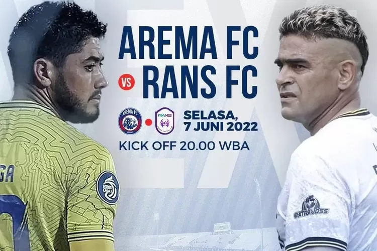 Pertandingan Arema FC vs RANS Nusantara FC, Selasa 7 Juni 2022. (Instagram @aremadesign)