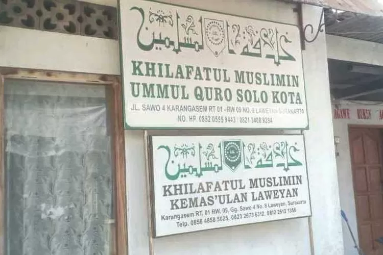 Kantor cabang khilafatul Muslimin di Kota Solo (Endang Kusumastuti)