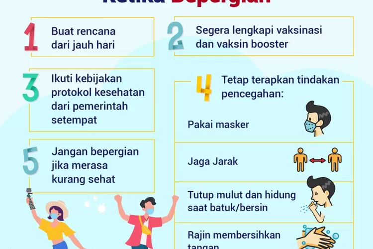 5 tips agar bepergian aman. (laman covid19.co.id)