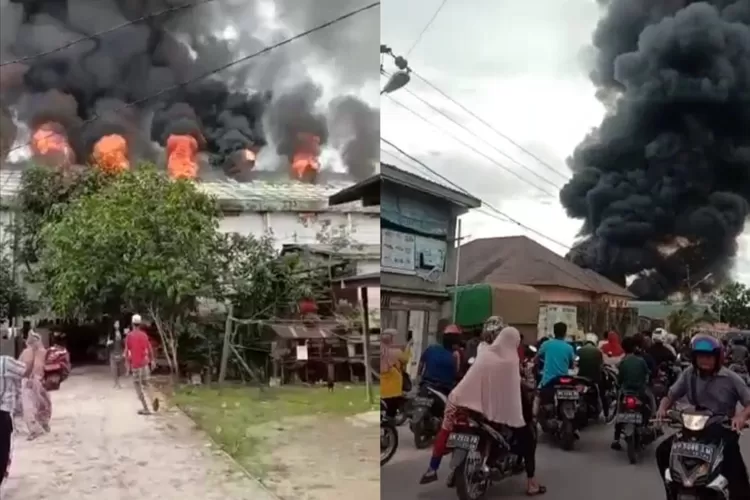 Kebakaran yang terjadi di Kota Sampit menghanguskan sebuah gudang barang kelontongan di Jalan Anang Santawi (Cholid)