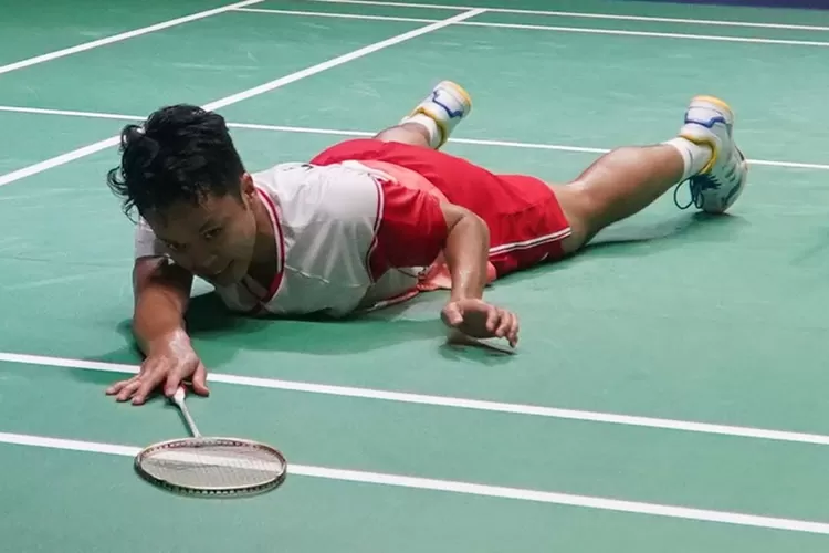 Anthony Sinisuka Ginting tersungkur lagi dibuat Viktor Axelsen.