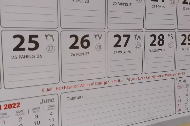 Tanggal Pelaksanaan Hari Raya Idul Adha 1443 H jatuh pada tanggal 9 Juli 2022 (Rakyat Priangan)