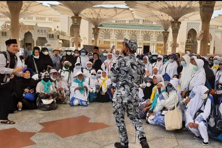 Jemaah haji asal Bekasi nyaris ditangkap polisi Arab Saudi. Foto/Istimewa. (Foto/Istimewa.)