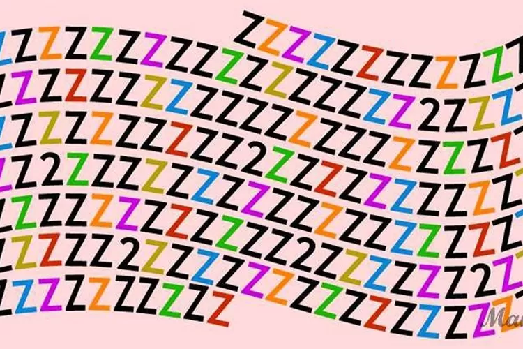 Silahkan Cari Angka 2 pada Deretan Huruf Z dalam Waktu 10 Detik. (Mambee)