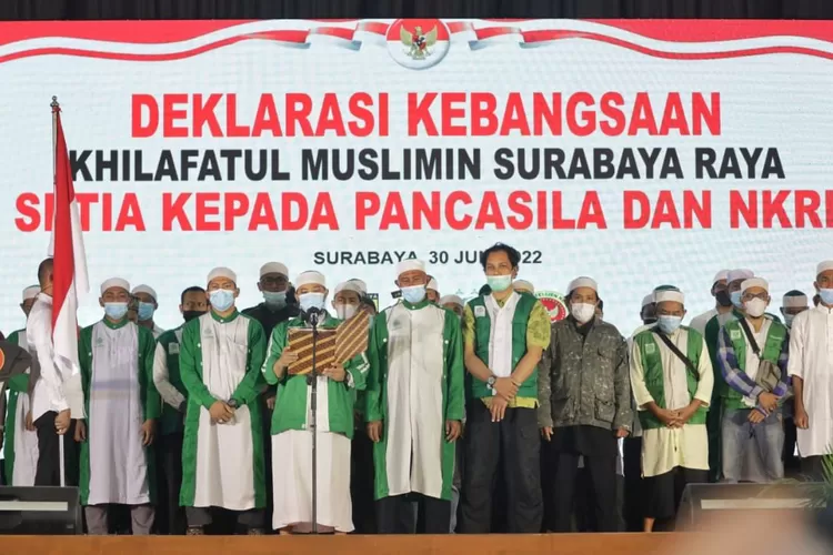 Khilafatul Muslimin deklarasi setia pada Pancasila dan NKRI  (Humas Polda Jatim )