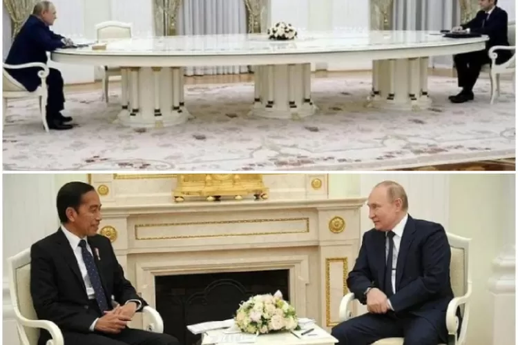 Bedanya Panjang Meja Putin Dengan Presiden Jokowi Dan Macron Ramai Jadi ...