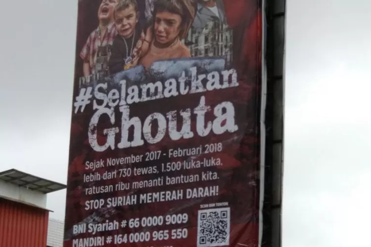 Ilustrasi baliho raksasa yang dipasang ACT.  PPATK menemukan indikasi dana ACT untuk aktivitas terlarang dan kepetingan pribadi.