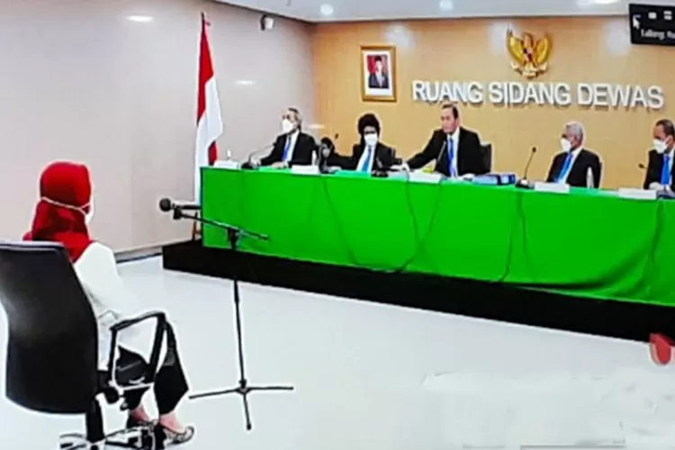 Suasana sidang dugaan pelanggaran etik Wakil Ketua KPK Lili Pintauli Siregar di Gedung Pusat Edukasi Antikorupsi (ACLC) KPK, Jakarta, Senin (11/7/2022).  (ANTARA/Benardy Ferdiansyah)