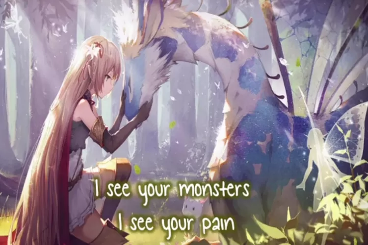 Lirik Lagu 'Monster' &ndash; Katie Sky, 'I See Your Monster, I See Your Pain' Lagu Viral Di TikTok (Tangkapan Layar YouTube @NightcoreZin)