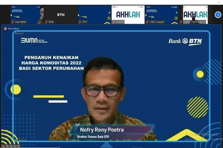 Direktur Finance PT Bank Tabungan Negara (Persero) Tbk. Nofry Rony Poetra 