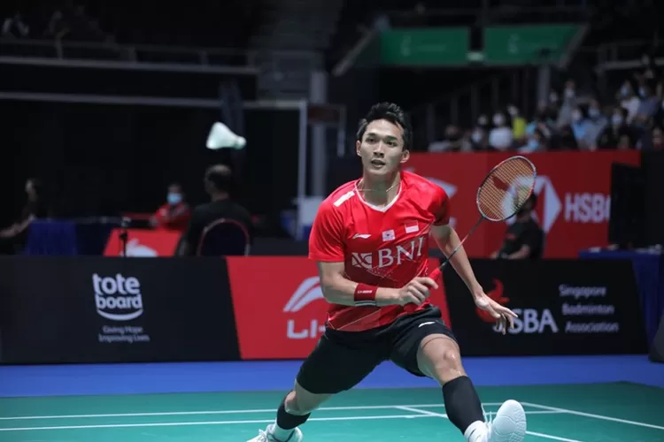 Jonatan Christie terhenti di babak kedua Singapura Open 2022.