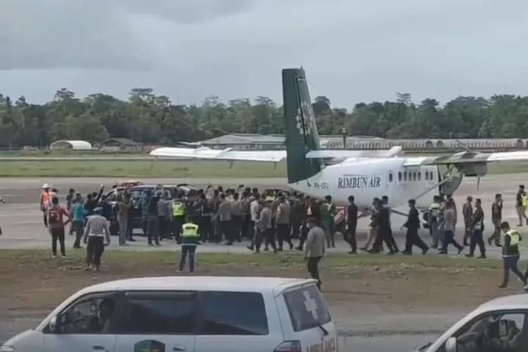 Situasi pasca penembakan yang terjadi di Papua./Tangkap layar Facebook Jabar Hits.