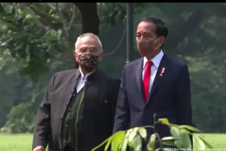 Presiden Ramos Horta bersama Presiden Jokowi di Istana Kepresidenan Bogor  (Tangkapan layar YouTube.)