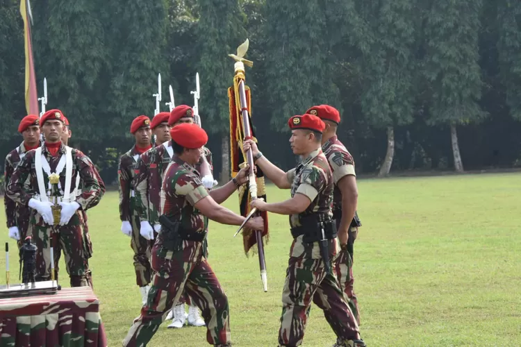 Acara Sertijab Dangrup 1 Kopassus. 