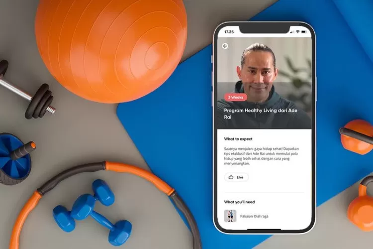 Ilustrasi program &ldquo;Healthy Living by Ade Rai&rdquo; dalam aplikasi Fita.  (ANTARA/HO-Fita)