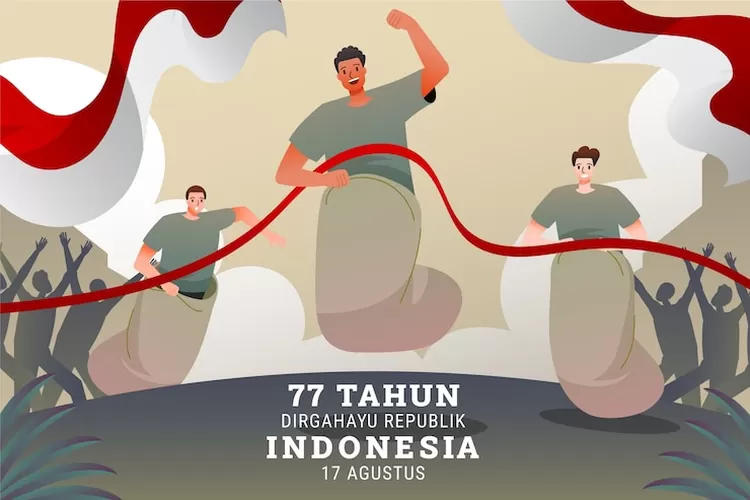Ilustrasi, ide lomba kemerdekaan RI ke-77 tahun 2022, untuk acara di sekolah, desa hingga pesantren. (Freepik)