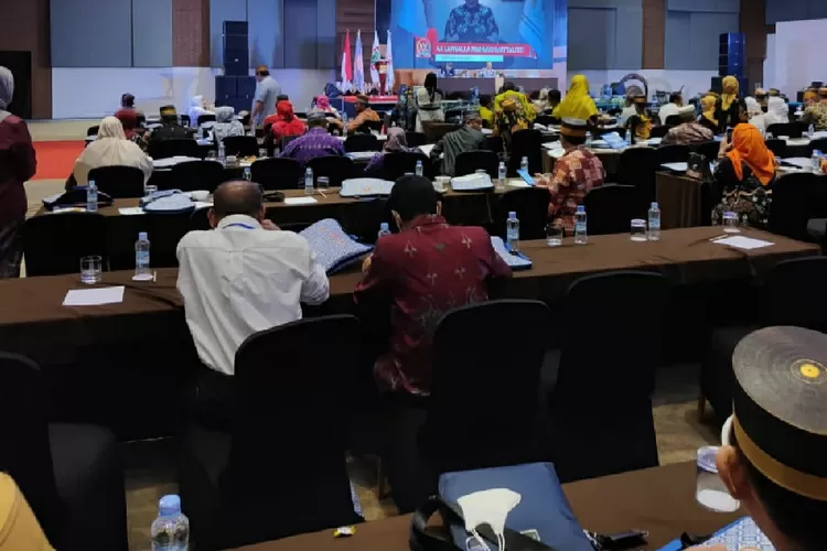 Rapat Kerja Nasional ke-I Kerukunan Keluarga Masyarakat (KKM) Bone di Makassar, 29-31 Juli 2022. Ketua DPD RI, AA LaNyalla Mahmud Mattalitti tampil jadi salah satu pembicara secara virtual. (Istimewa)