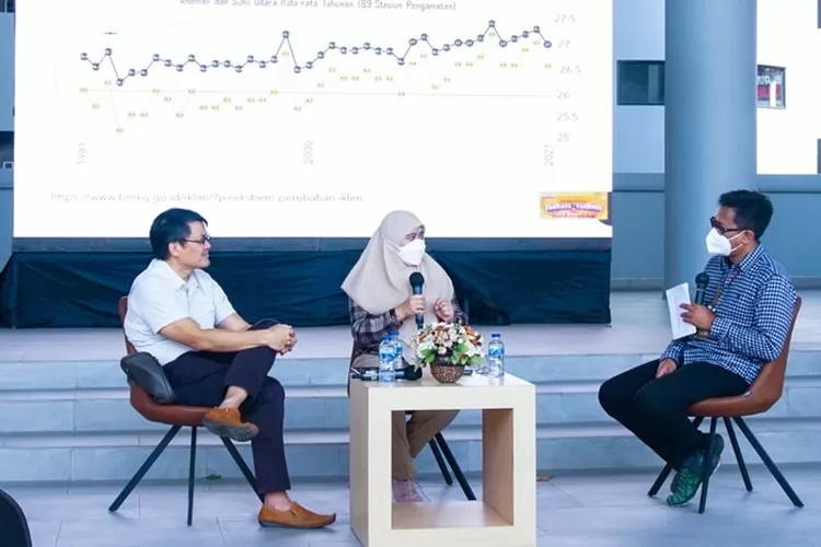Binus Semarang saat menggelar talkshow selama 3 hari. Talkshow ini digelar untuk mewujudkan pendidikan berkualitas global.  (Binus)