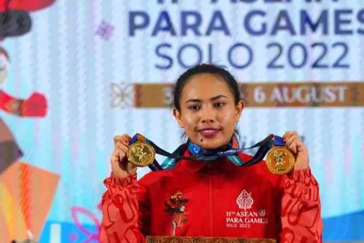 Atlet Para Angkat Berat Indonesia, Ni Nengah  Widiasih usai mendapat 2 medali emas di APG XI Solo (Istimewa INASPOC)