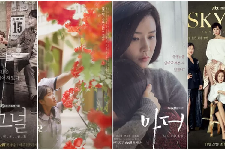 Sampul drama  Signal (2016), Extraordinary You (2019), Mother (2018) dan SKY Castle (2018) (Mydramalist.com/photo)