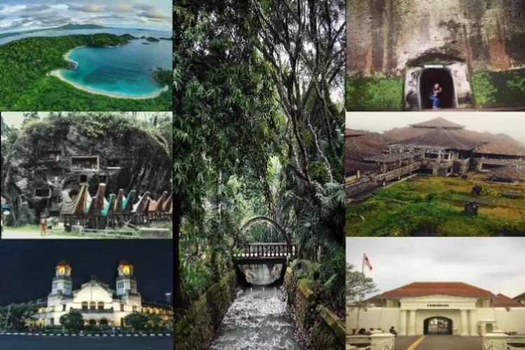 Kolase 7 Destinasi Wisata Horor di Indonesia (Kolase dari beberapa akun Instagram)