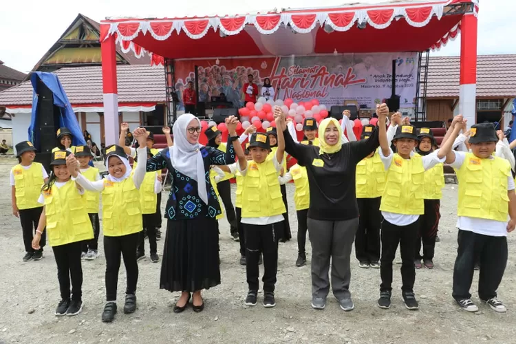 Peringatan Hari Anak Nasional Tingkat Kabupaten Luwu Utara, Kamis (11/8/2022), di Pelataran Gedung Cagar Budaya Onderafdeling, Masamba  (Dok. Zak)