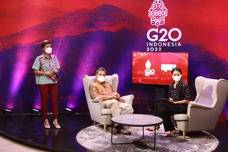 Diskuai virtual persiapan G20  terkait  usulan menggalang sana untuk kemanusiaan. n