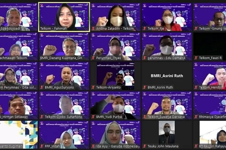 Telkom Indonesia saat melakukan sosialisasi P3DN secara daring kepada 5 BUMN