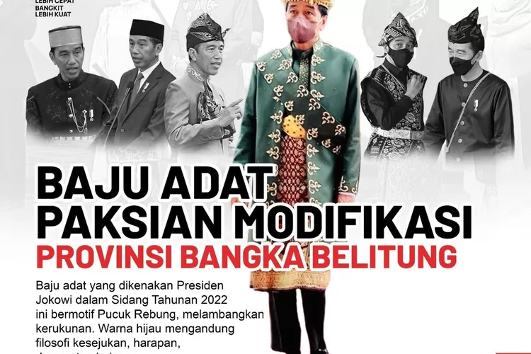 Baju Adat Jokowi Dari Tanah Bumbu Hingga Paksian Bangka Belitung - Wow ...