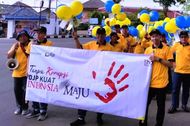 Kampanye Ditjen Pajak Anti Korupsi, bentuk komitmen mewujudkan birokrasi pajak yang bersih dan melayani. (Foto: Jarot Sarwosambodo)