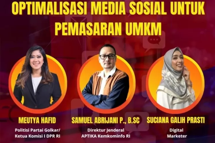 Webinar Ngobrol Bareng Legislator bertajuk Optimalisasi Media Sosial Untuk Pemasaran UMKM, yang diselenggarakan di Jakarta, Jumat (19/8/2022).