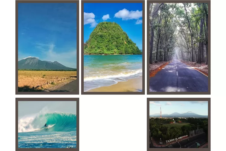 5 destinasi wisata Banyuwangi, Jawa Timur (Kolase berbagai sumber Instagram)
