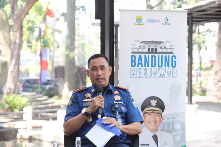 Kepala Bidang Pemadaman dan Penyelamatan, Mas Yusuf Hidayat seusai Bandung Menjawab di Taman Dewi Sartika, Rabu, 24 Agustus 2022.