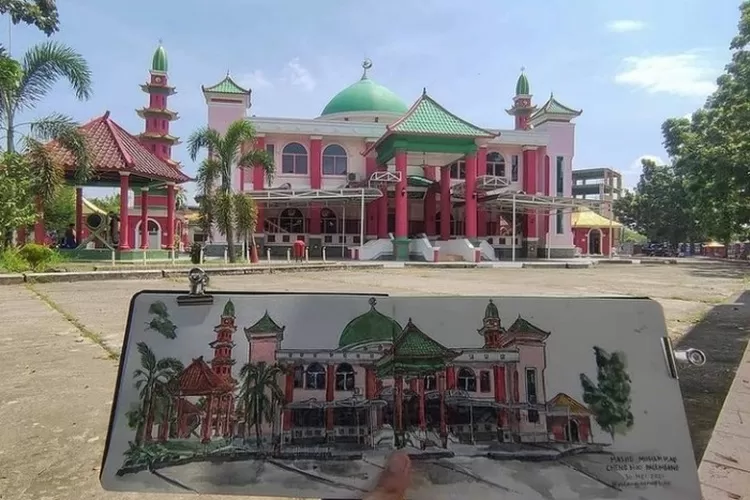 Masjid Cheng Hoo, salah satu masjid unik yang dijadikan destinasi wisata religi di Palembang (Instagram @pariwisata.palembang)