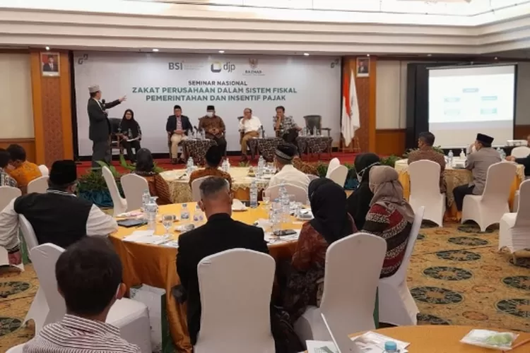 Seminar nasional dalam sistem fiskal pemerintah dan intensif pajak digelar oleh Baznas berkolaborasi dengan BSI, di Grand Sahid Jaya, Jakarta, Kamis (1/9/2022).