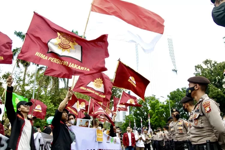 Aksi Himpunan Mahasiswa Persatuan Islam (Hima PERSIS) di Kawasan Patung Kuda Jakarta - Foto: Henry Lukmanul Hakim