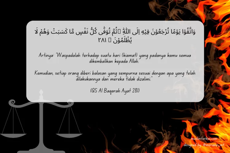 Surat Al Baqarah Ayat 281 Arab Latin Dan Artinya, Tentang Hari ...