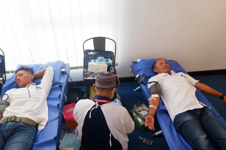 Kegiatan donor darah yang dilakukan Koppasus dan  ara Kupu untuk membantu PMI setempat. Baksos ini mendapat respon positif dari masyarakat, Sabtu (17/9/2022).