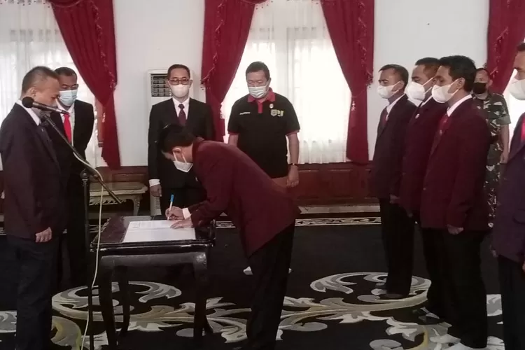 Momen pelantikan pengurus DPD PPNI Subang.