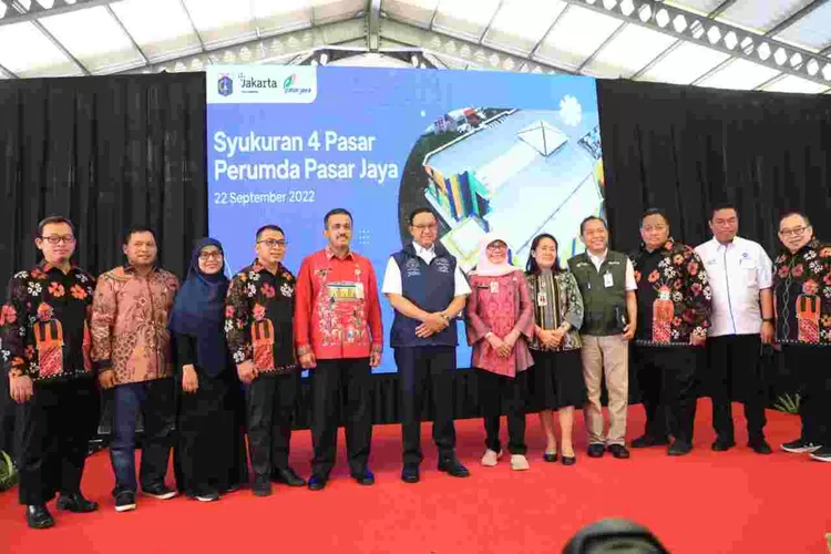 Gubernur DKI  Jakarta Anies Baswedan meresmikan rehabilitasi besar pasar tradisional milik Perumda Pasar Jaya, Kamis (21/9/2022).
