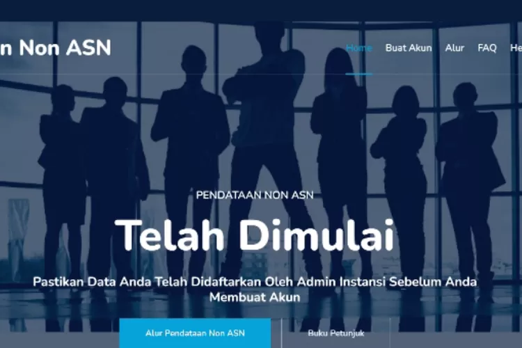 Tangkapan layar portal pendataan non ASN (Sumber : Situs resmi BKN)