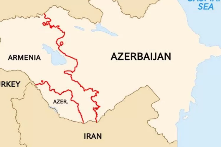Peta Wilayah Azerbaijan dan Armenia (Egypt post )