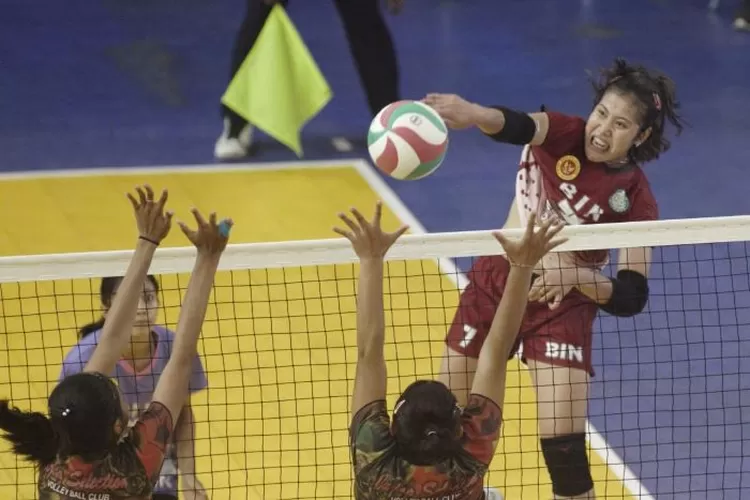 Pertandingan BIN O2C Bandung versus Jajag Banyuwangi pada Livoli Divis 1 di GOR Debes Kabupaten Tabanan, Bali, Rabu (28/9/2022). (SMSolo/dok Livoli)